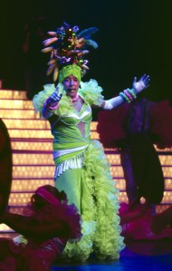 Andy Williams as Carmen Miranda Andy Williams as Carmen Miranda at his Moon River Theatre in Branson, Missouri. (Photo Copyrighted by John S. Stewart/LEFTeyeSTORIES)