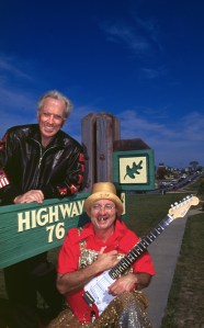 Andy Williams and Herkimer Andy Williams and "Herkimer" (Gary Presley) pose for a magazine cover on 76 Country Music Blvd. in Branson, Missouri.