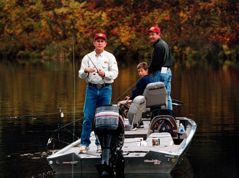 Candidate George Bush Fishing in Missouri George W. Bush fishing in Missouri before the 2000 election