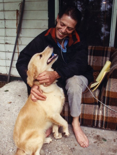 Cabled to his house without access to tobacco or tools to release the cable, Rick attempts to kick the smoking habit. His only companion is a dog who is free to roam. (Copyright John S. Stewart LEFTeyeSTORIES.com)